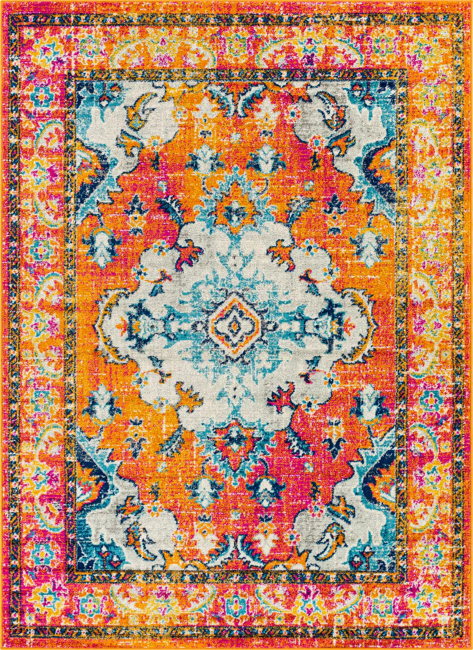 Modern Loom Harput HAP-1118 Multi-Colored Power Loomed Synthetic Rug