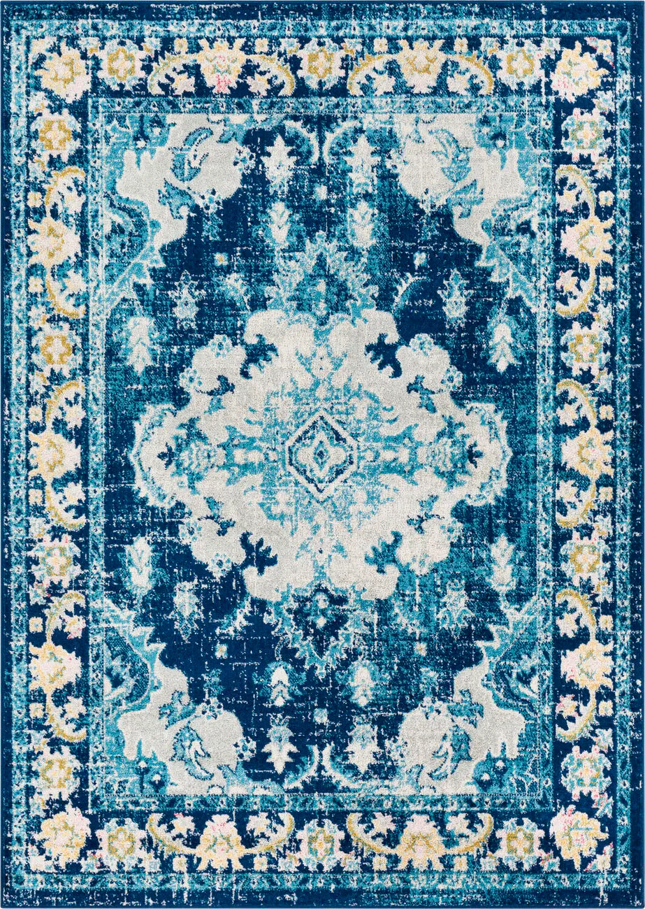 Modern Loom Alchir ALR-1120 Blue Power Loomed Synthetic Rug