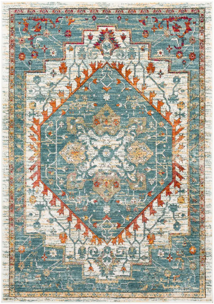Herati HER-2300 Aqua Bordered Transitional Rug