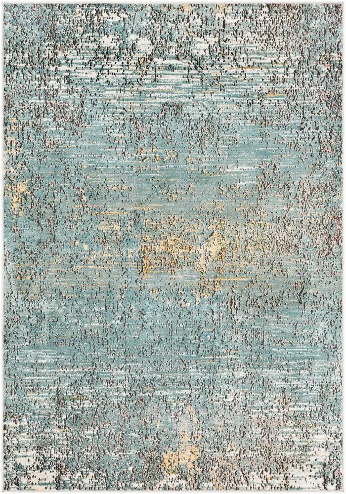 Herati HER-2320 Aqua Abstract Synthetic Rug