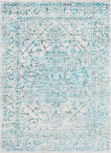 Himalayan HIM-2304 Pale Blue Traditional Bordered Rug Product Image