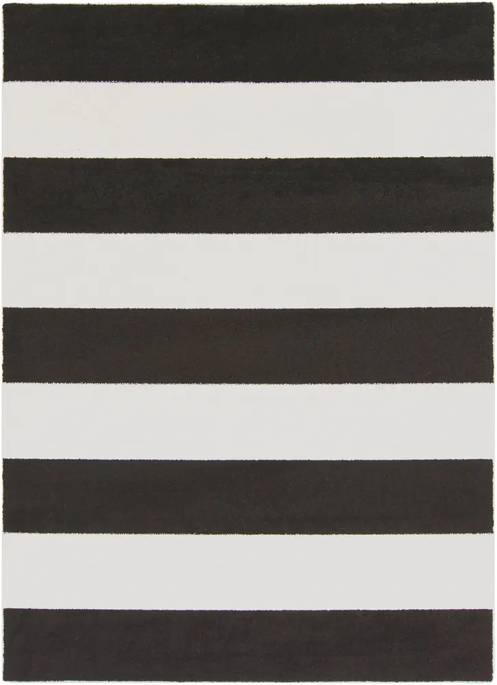 Horizon HRZ-1089 Black Striped Synthetic Rug