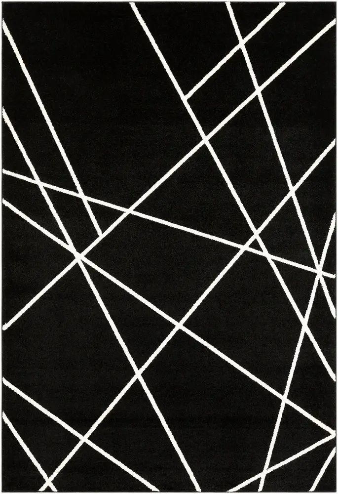 Horizon HRZ-2300 Black Abstract Synthetic Rug