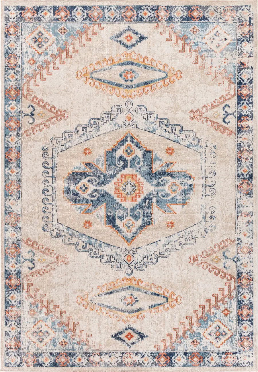 Modern Loom Huntington Beach HTB-2318 Multi-Colored Power Loomed Synthetic  Rug