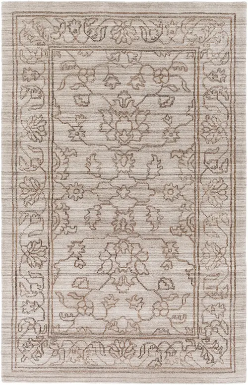 Surya Hightower HTW-3003 Light Gray Bordered Traditional Rug