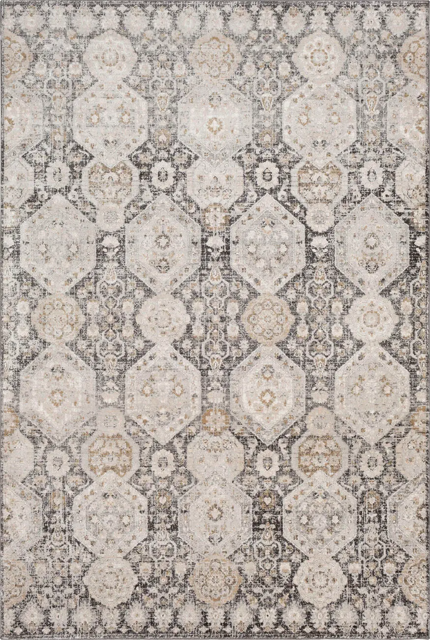 Alchird ALD-2307 Black Patterned Synthetic Rug