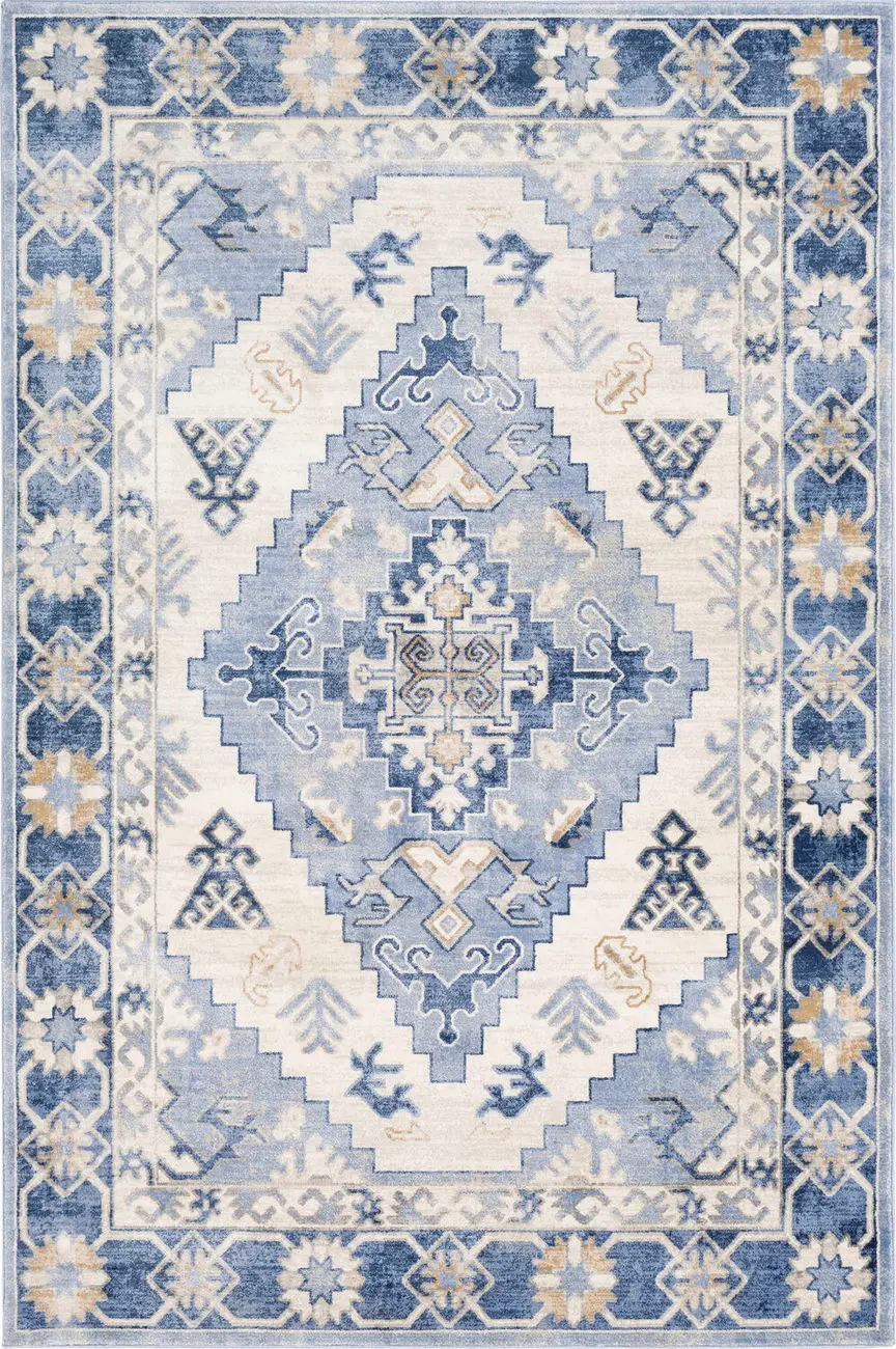 Alchird ALD-2310 Blue Synthetic Traditional Rug