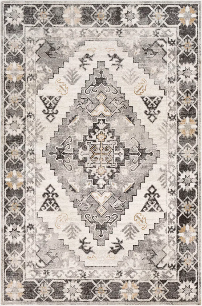 Alchird ALD-2311 Gray Synthetic Traditional Rug