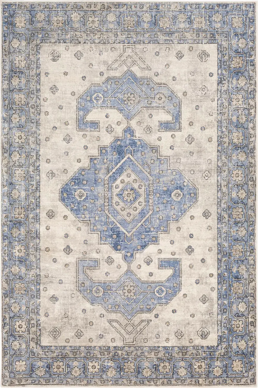 Alchird ALD-2325 Blue Traditional Synthetic Rug