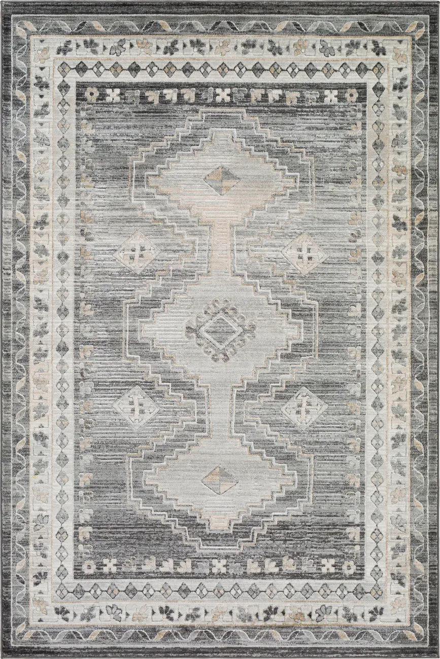 Modern Loom Alchird ALD-2329 Gray Power Loomed Synthetic Rug