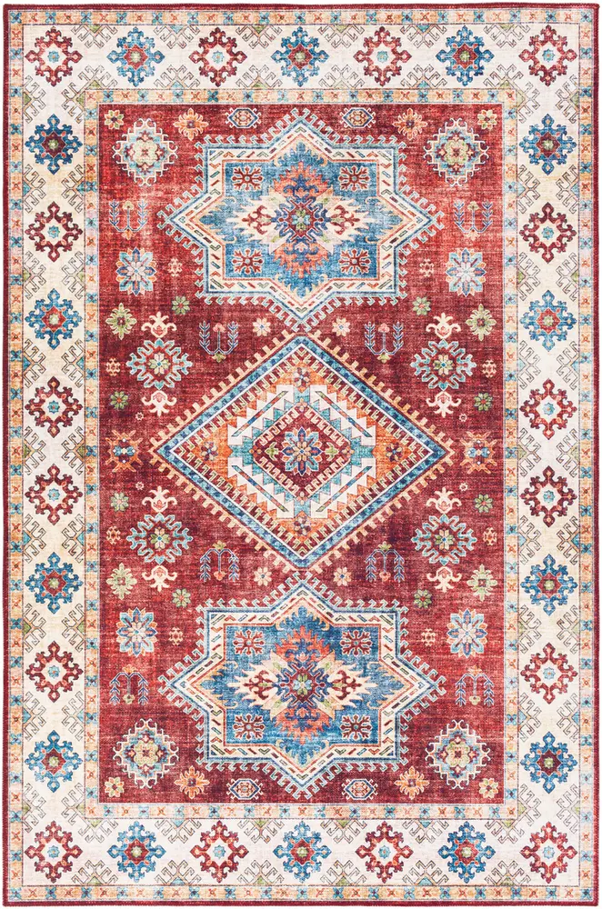 Aldah ALH-2307 Dark Red Traditional Abstract Rug