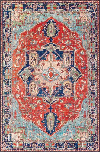 Surya Aldah ALH-2308 Bright Red Synthetic Traditional Rug