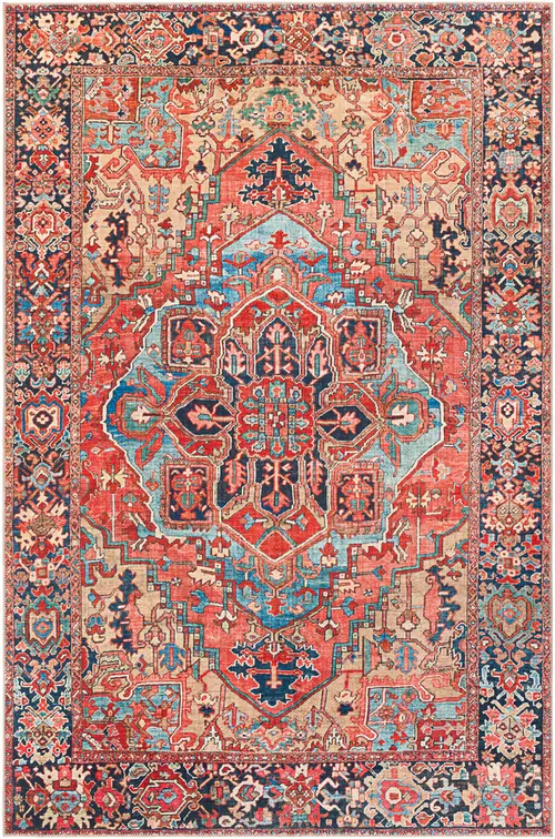 Surya Iris IRS-2310 Bright Red Synthetic Traditional Rug