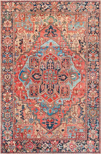 Surya Iris IRS-2310 Bright Red Synthetic Traditional Rug