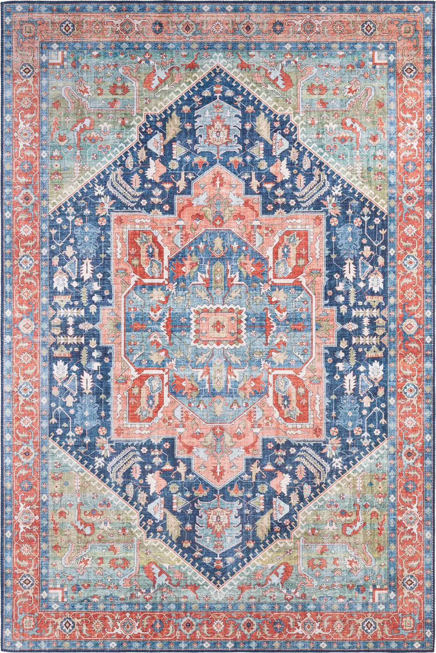 Aldah ALH-2312 Blue Traditional Synthetic Rug