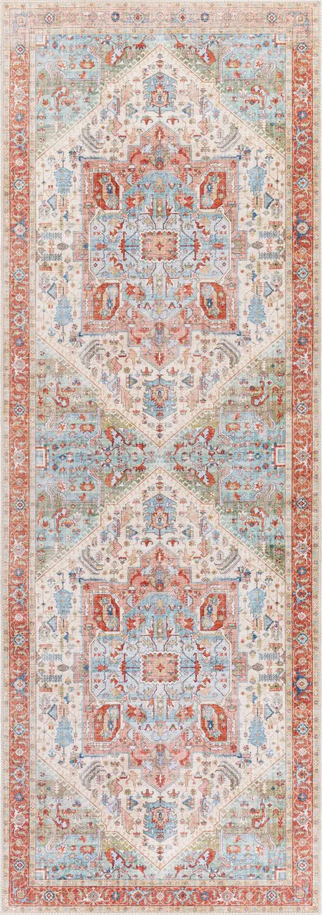 Modern Loom Aldah ALH-2314 Multi-Colored Power Loomed Synthetic Rug