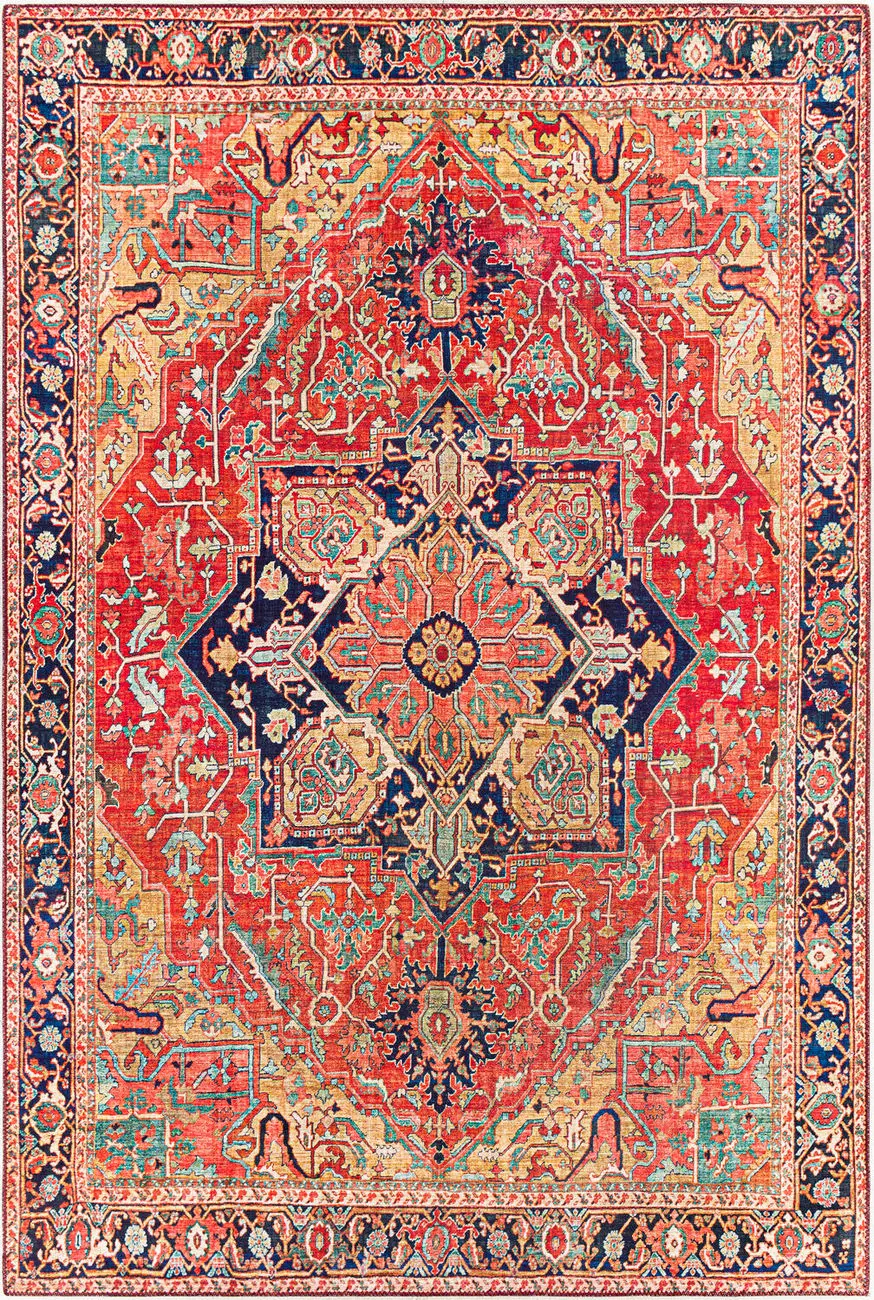 Modern Loom Aldah ALH-2343 Multi-Colored Power Loomed Synthetic Rug