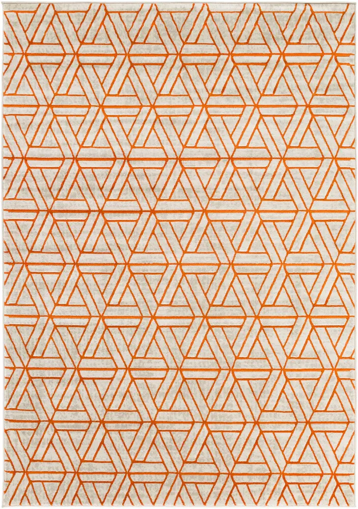 Jax JAX-5028 Burnt Orange Synthetic Abstract Rug