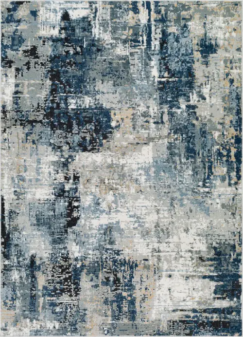 Modern Loom Aldebari ALI-2300 Blue Power Loomed Synthetic Rug