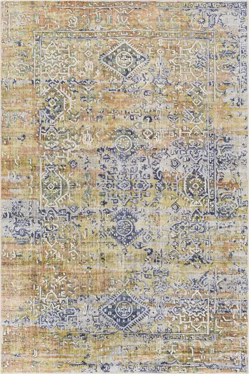 Modern Loom Jordan JOR-2300 Yellow Hand Knotted Silk Rug
