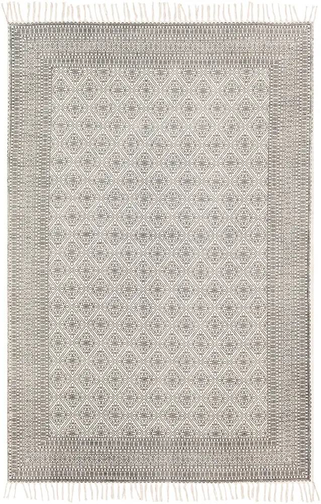 Aldhibaldah ALB-2300 Black Patterned Abstract Rug