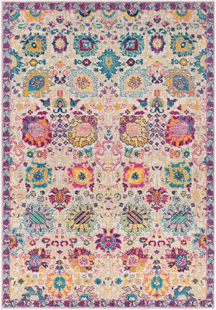 Konya KON-1011 Fuschia Traditional Synthetic Rug