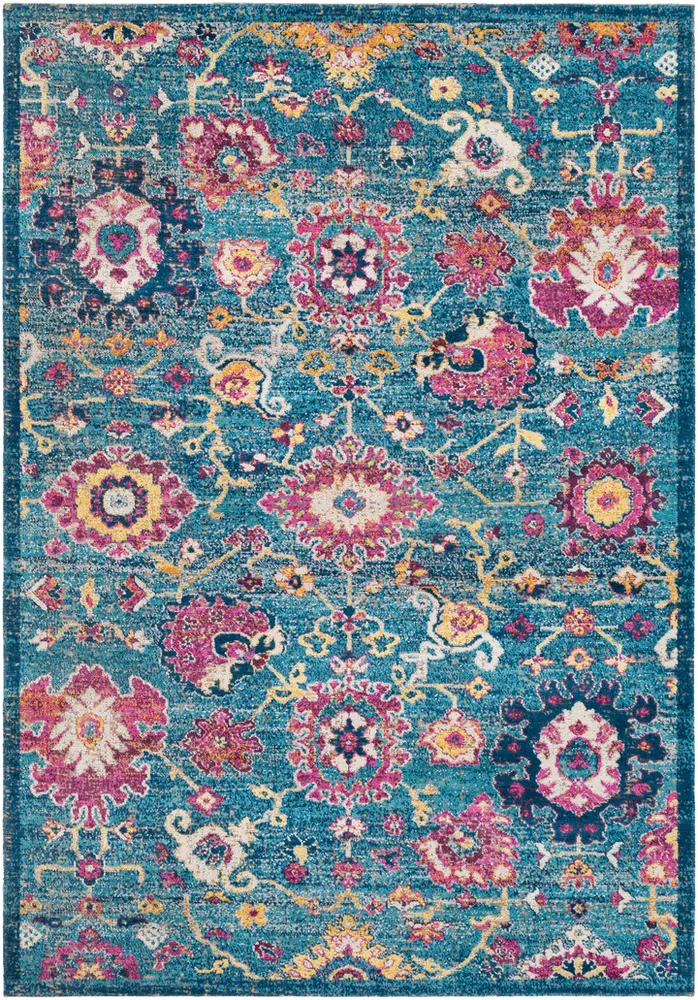 Konya KON-1015 Teal Traditional Transitional Rug