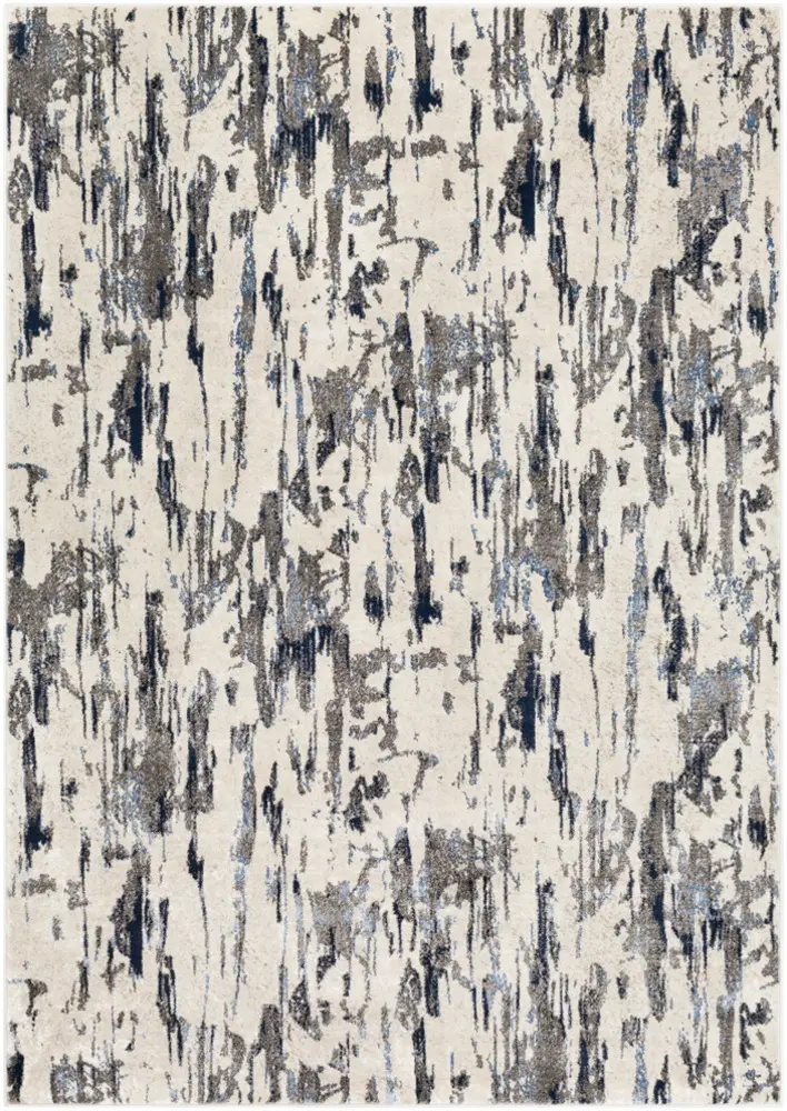 Lagom LGM-2302 Charcoal Abstract Synthetic Rug