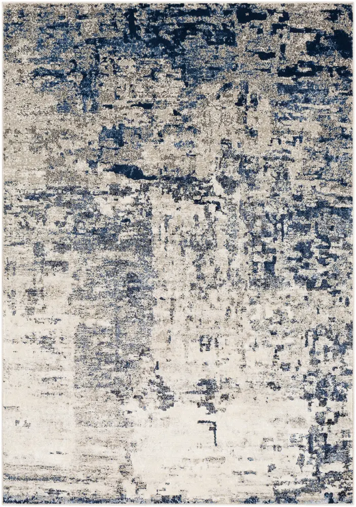 Lagom LGM-2304 Navy Synthetic Abstract Rug