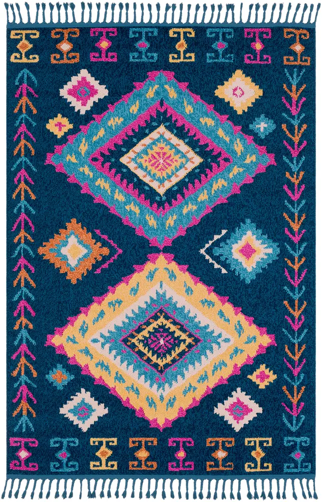 Love LOV-2300 Navy Abstract Synthetic Rug