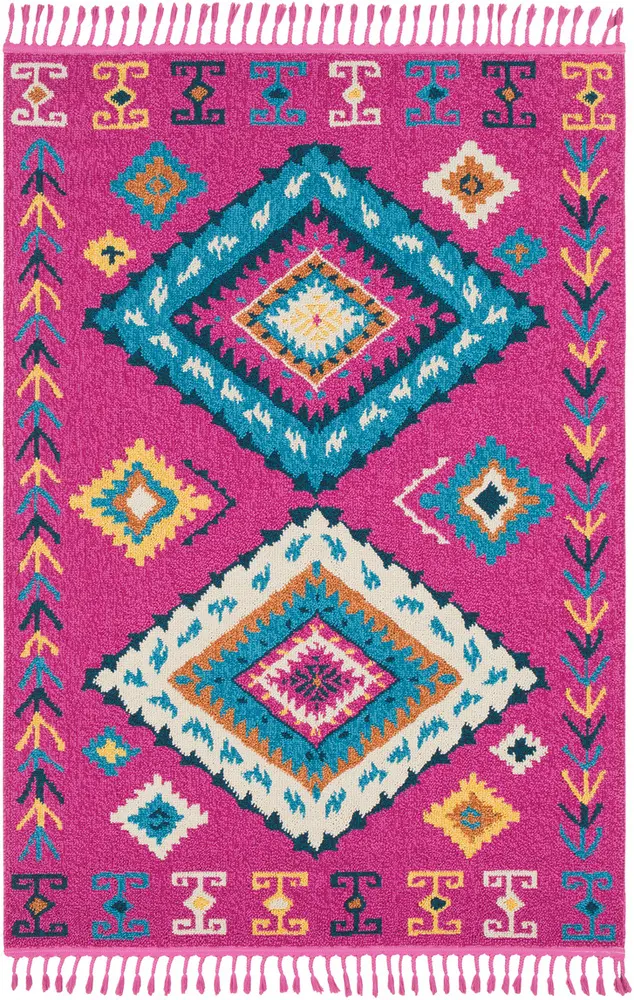 Love LOV-2301 Bright Pink Transitional Abstract Rug