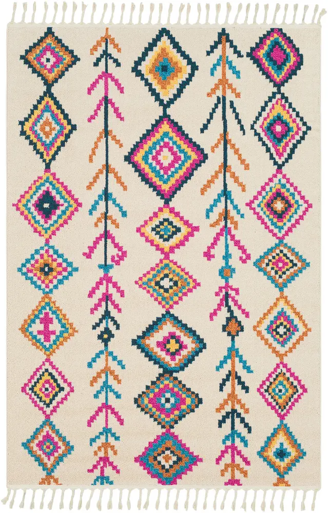 Love LOV-2303 Bright Pink Abstract Synthetic Rug