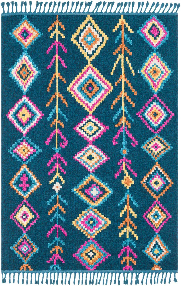 Love LOV-2304 Navy Abstract Patterned Rug