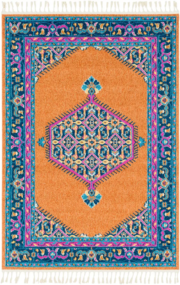 Love LOV-2309 Burnt Orange Synthetic Traditional Rug