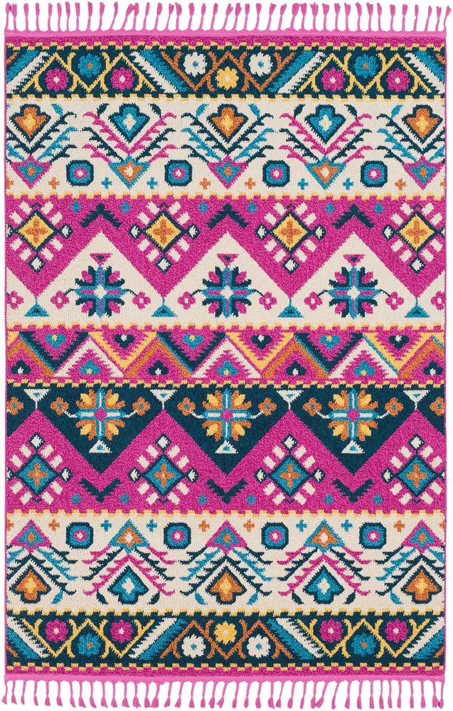 Love LOV-2320 Bright Pink Abstract Synthetic Rug