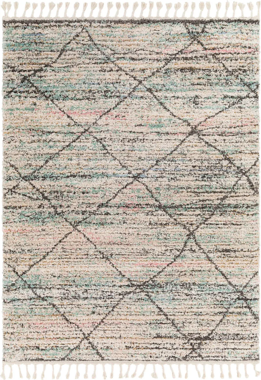 Modern Loom Lisbon LSB-2301 Multi-Colored Power Loomed Synthetic Rug