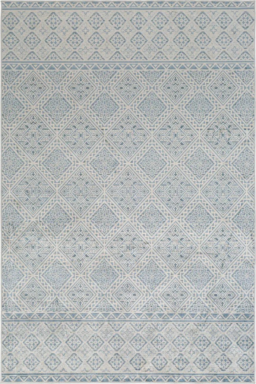 Luxembourg LUM-1001 Blue Patterned Traditional Rug