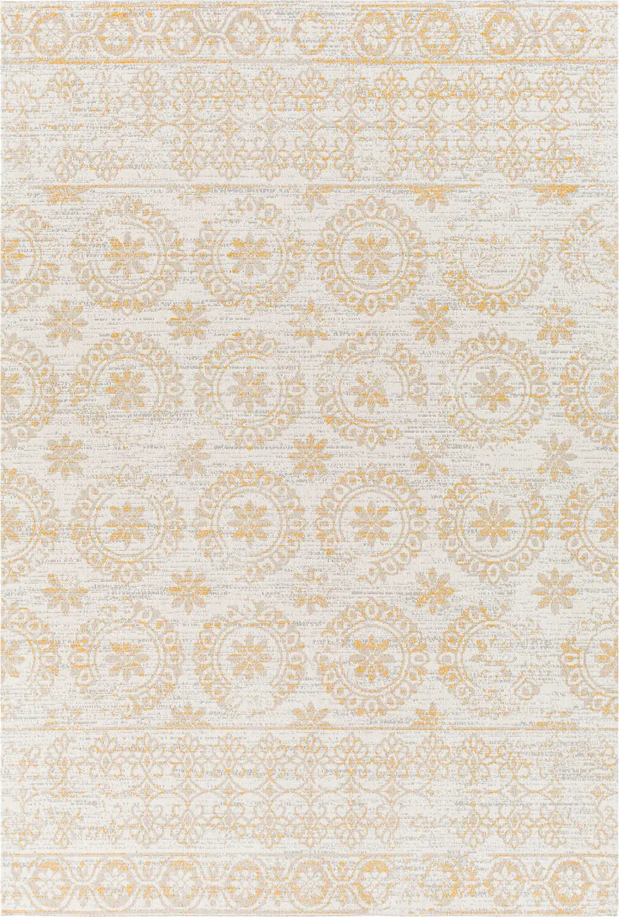 Modern Loom Lavadora LVR-2327 Yellow Power Loomed Synthetic Rug