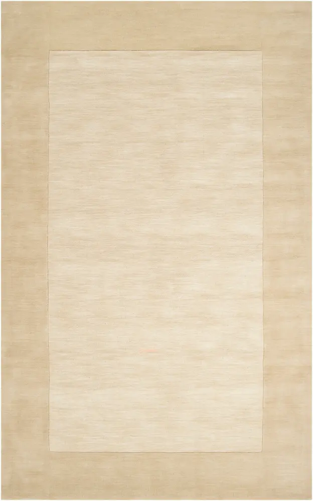 Mystique M-344 Khaki Bordered Solid Colored Rug