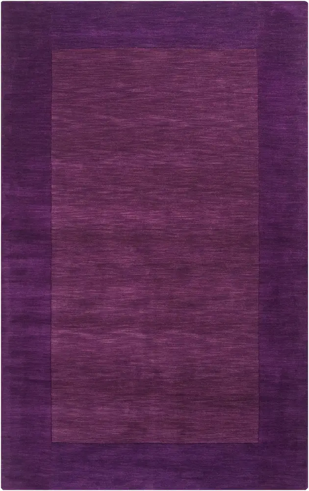 Mystique M-349 Violet Solid Colored Bordered Rug