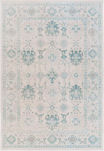 Surya Mavrick MAV-7013 Teal Synthetic Bordered Rug Product Image