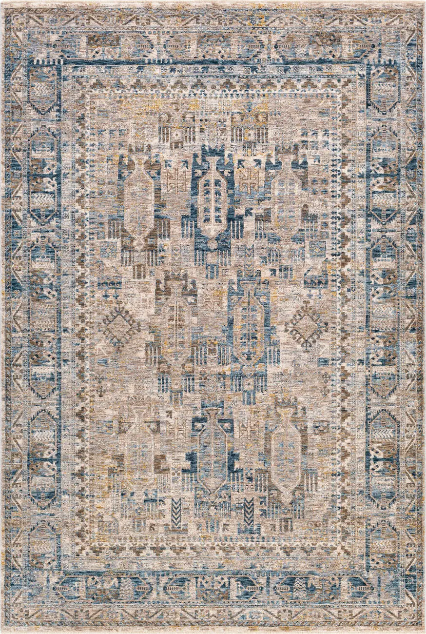 Modern Loom Mirabel Mbe-2302 Beige Power Loomed Synthetic Rug