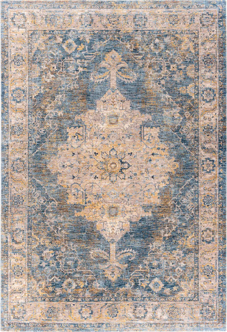 Modern Loom Mirabel MBE-2317 Blue Power Loomed Synthetic Rug