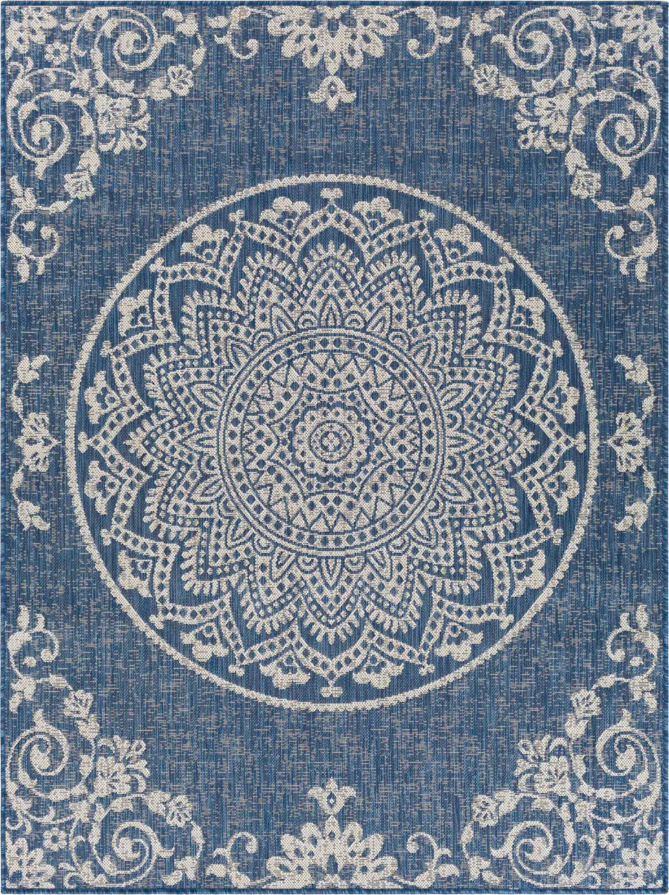 Modern Loom Malibu MBU-2302 Blue Power Loomed Synthetic Rug