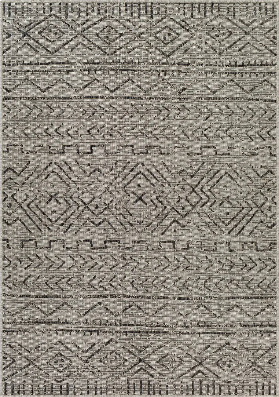 Modern Loom Malibu MBU-2327 Gray Power Loomed Synthetic Rug