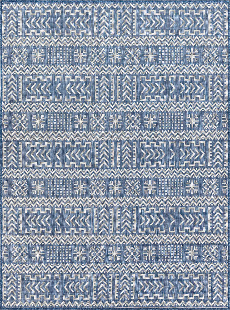 Modern Loom Malibu MBU-2332 Blue Power Loomed Synthetic Rug