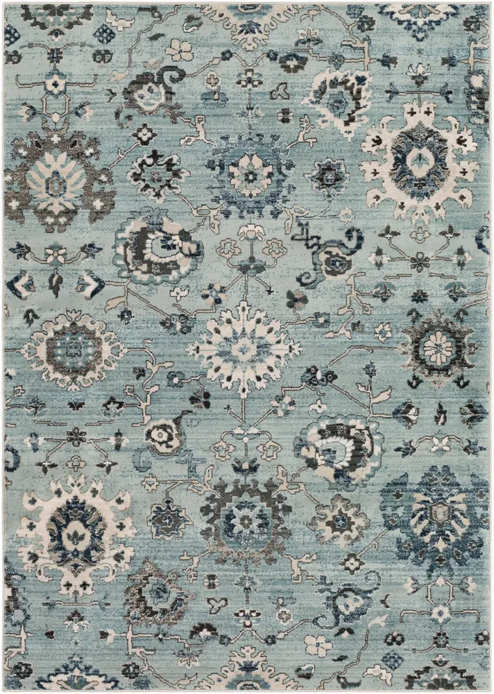 Mesopotamia MEP-2309 Medium Gray Synthetic Floral Rug