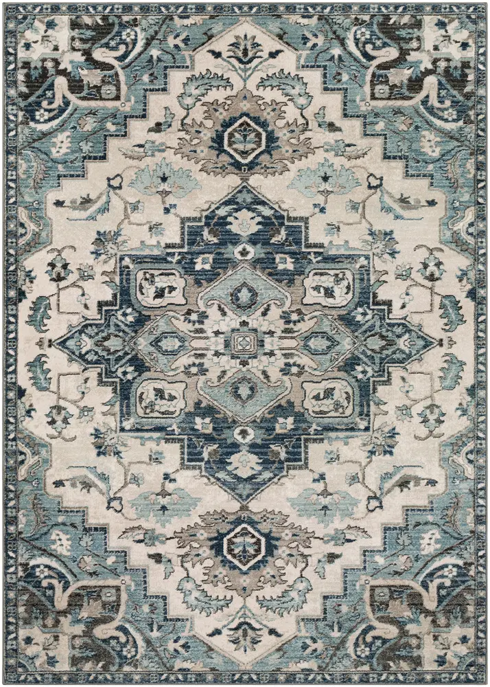 Mesopotamia MEP-2312 Medium Gray Synthetic Traditional Rug