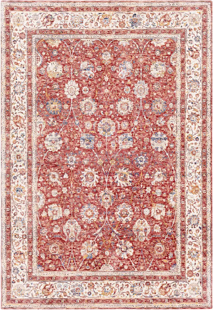 Mahal MHL-2300 Rose Synthetic Bordered Rug