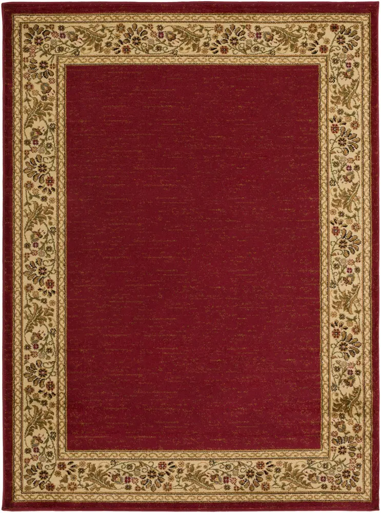 Midtown MID-4740 Dark Red Traditional Bordered Rug